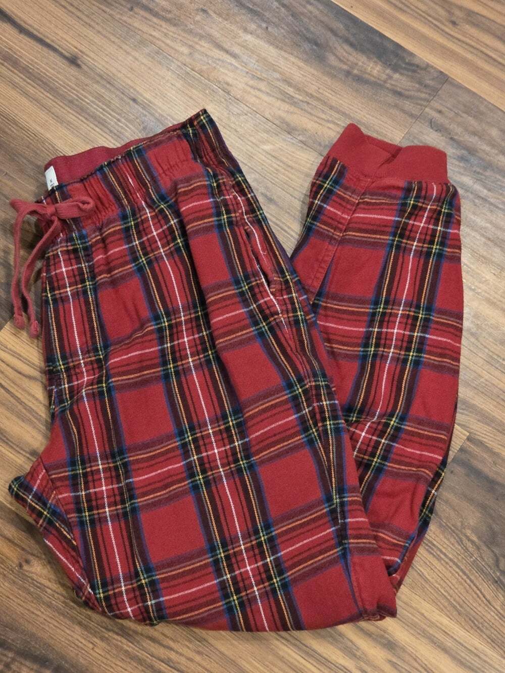 Abercrombie & Fitch Red Plaid Flannel Sleep Jogger Pants - Women's Size M